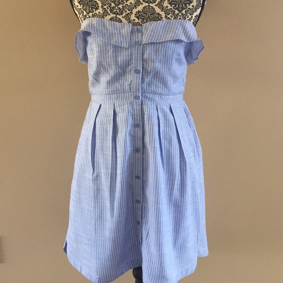 Lush strapless button down dress - Picture 1 of 6